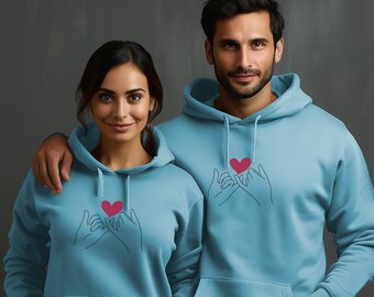Pinky Promise Couple Hoodie, Valentines Day Matching Sweatshirt