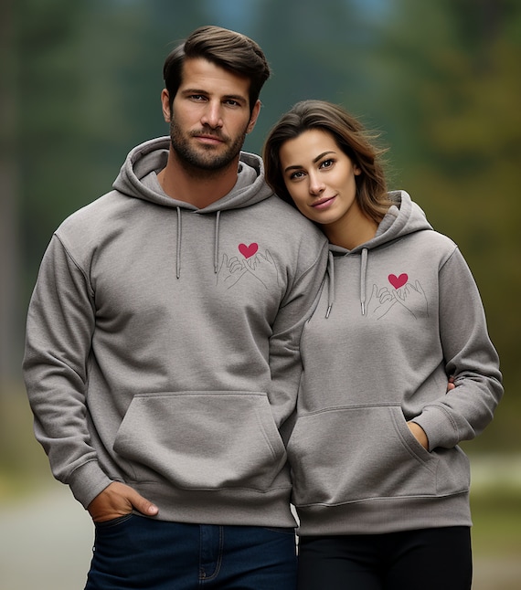 CybelleCreationsShop Hoodie Couple Couple Hoodie Valentines Couple Hoodie Pinky Promise Hoodie Couple Hoodie Set Cute Couple Hoodie Sweet Couple Hoodie