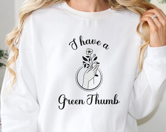 Moletom "Top Lady", Blusa para Jardineiros com Dedo Verde