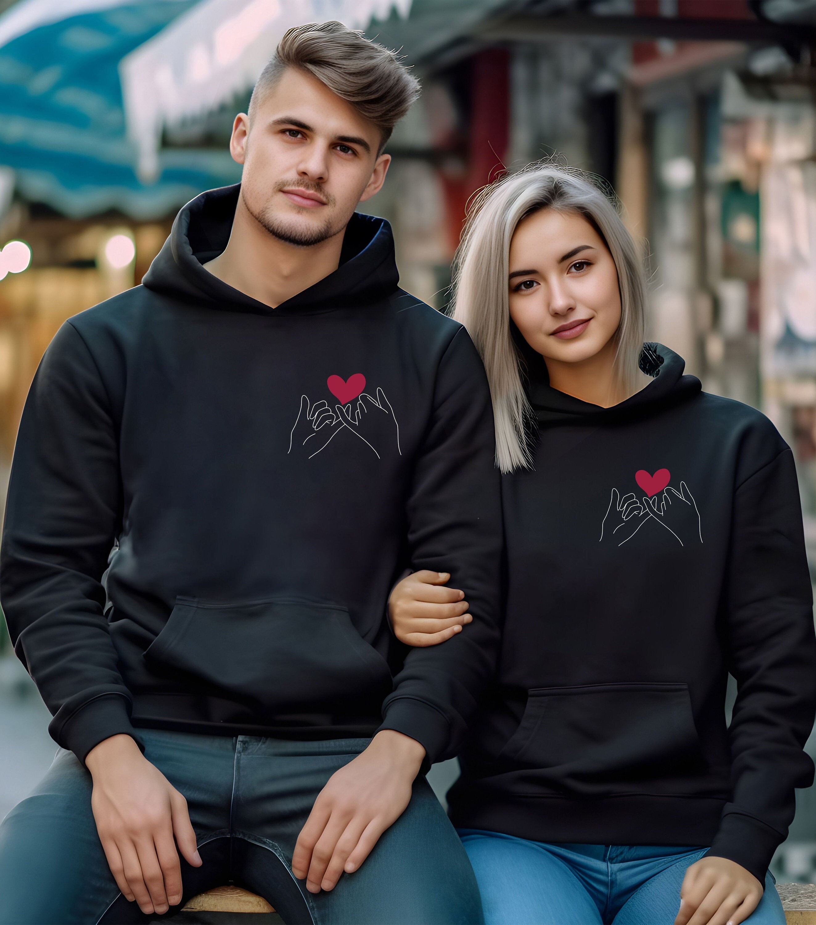 Buy Black Couple Hoodie Online In India Etsy India
