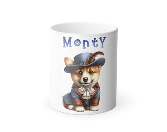 Custom Pet Portrait Color Changing Mug, Personalized Photo Gift