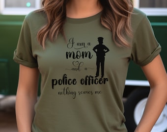 Camiseta de mamá policía, camiseta de algodón Airlume, regalo para las fuerzas del orden