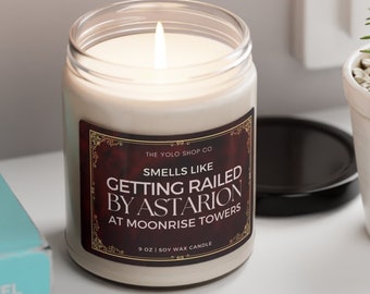 Getting railed By Astarion at Moonrise Towers Funny Soy Candle, Gamer gifts, vampire, in my vampire era, Astarion Baldurs Gate 3
