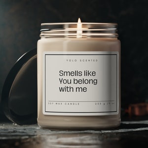 Valentine Candles, Smells Like You belong with me, Soy Candles, Swiftie Couple Scented Candles, Gift for Valentine