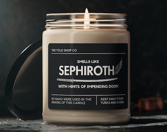 Sephiroth Scented Soy Candle: Final Fantasy 7 Inspired