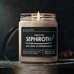 Sephiroth Scented Soy Candle: Final Fantasy 7 Inspired