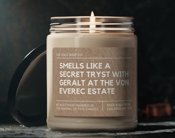 Geralt of Rivia Soy Candle: The Witcher Gamer Gift