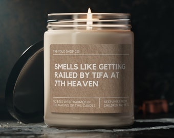 Smells like getting railed by Tifa at 7th Heaven Scented Soy Candle, Final Fantasy 7 Merch, FF7 Candle Gift