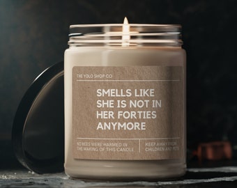 Personalized 50th Birthday Soy Candle, Funny Gift for Her