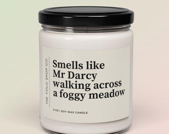 Mr. Darcy Soy Candle | Pride and Prejudice Fan Gift
