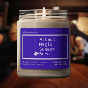 Final Fantasy 7 Battle Menu Scented Soy Candle, Final Fantasy 7 Merch, FF7 Remake