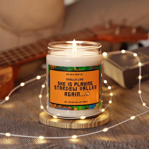 Stardew Valley Gamer Candle: Funny Gift, Natural Soy Wax