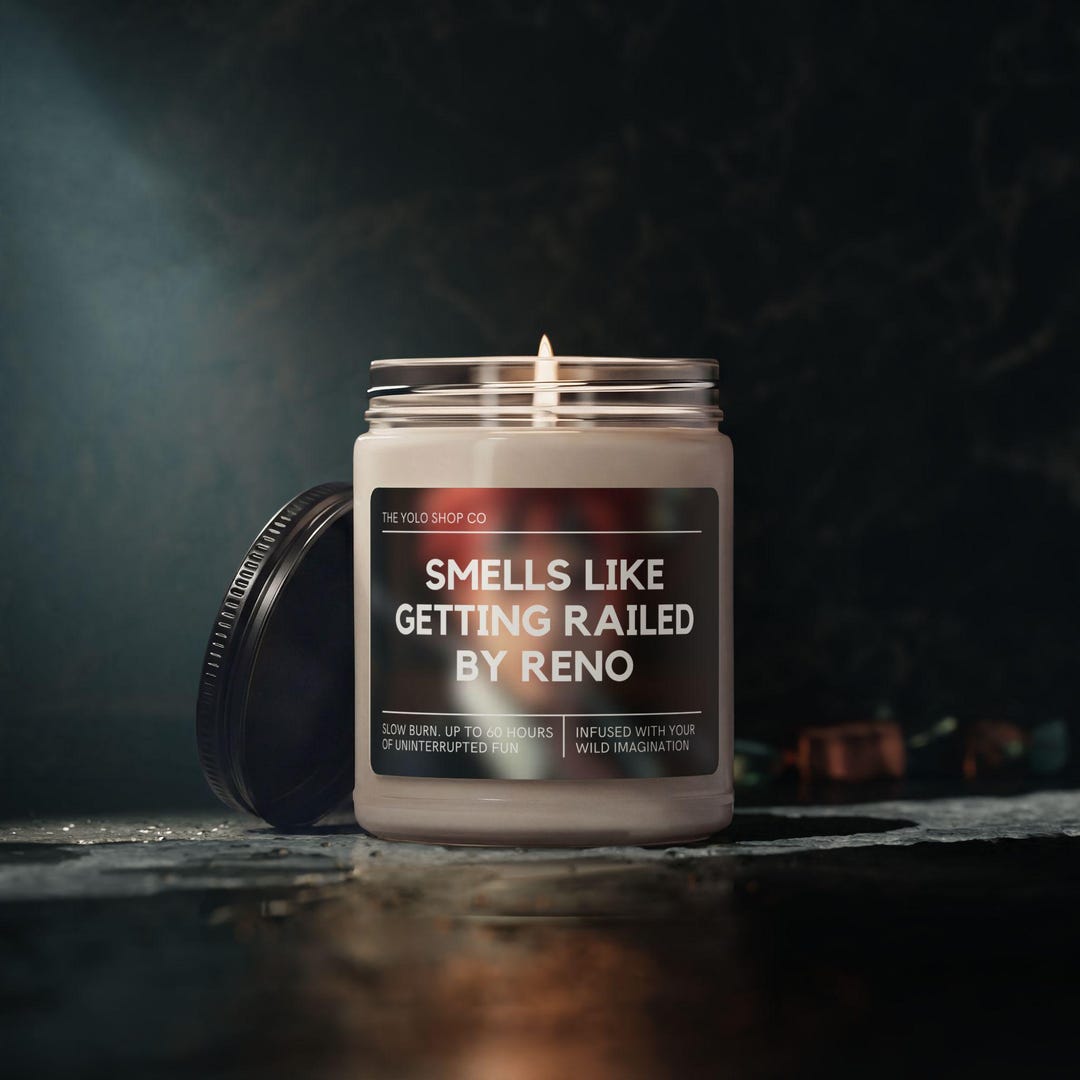 Smells Like Getting Railed by Reno Candle, FF7 Merch, Final Fantasy Soy ...