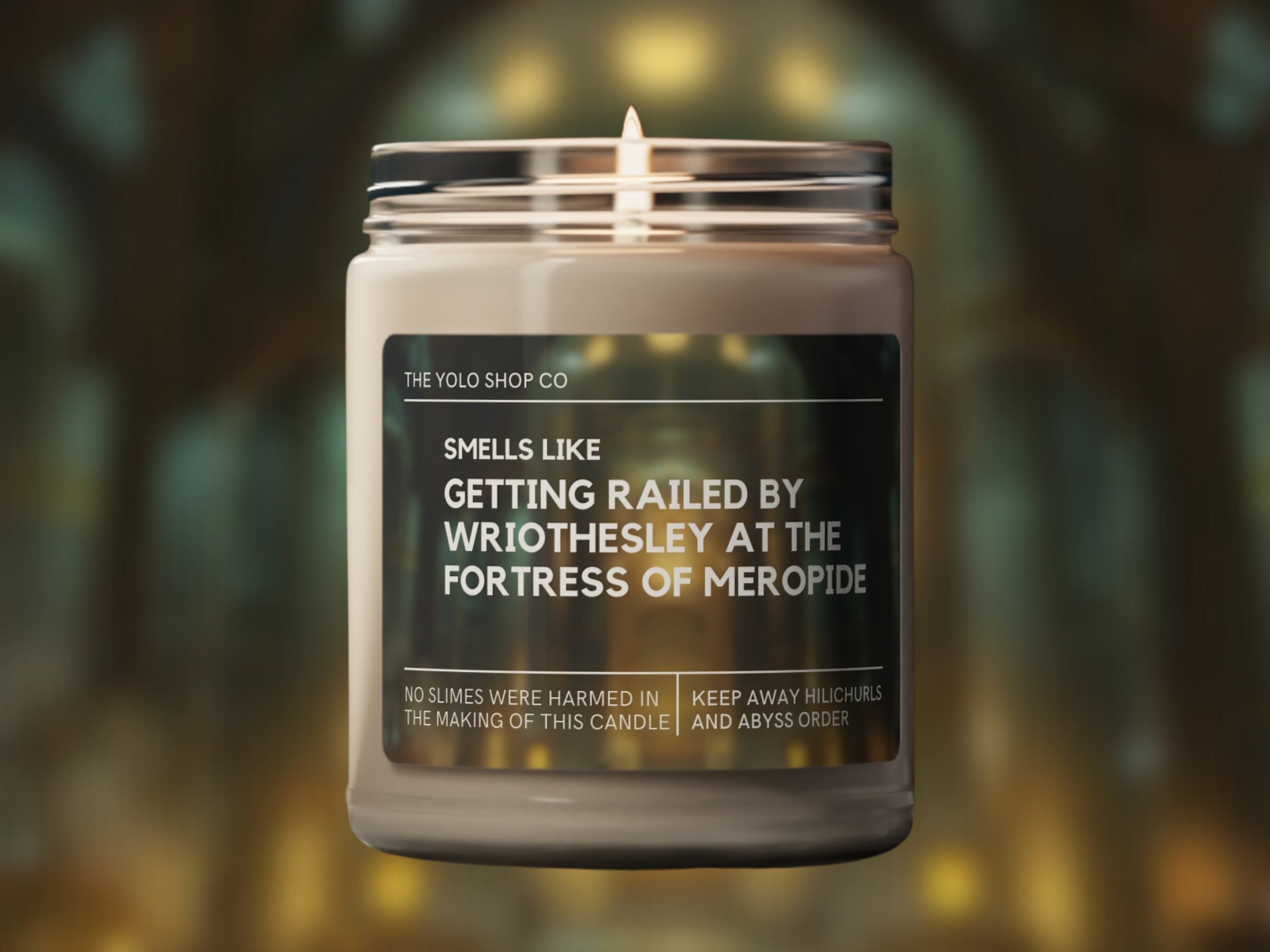 Getting railed by Wriothesley at the Fortress of Meropide Candle, Funny Genshin Impact Inspired Scented Soy Candle, Genshin Impact Fan Gift