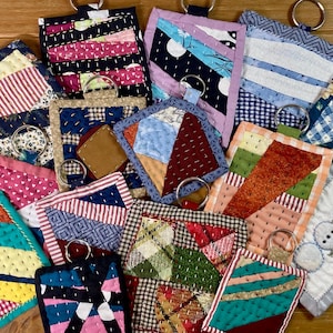 Handsewn Tiny Quilt Keychain