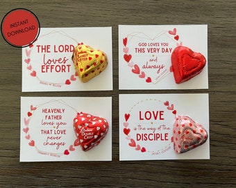 LDS Prophet Quotes - LDS Valentines Cards - Love Quotes - Primary & Young Women Handout - Ministering Gift - LDS Valentine Printable