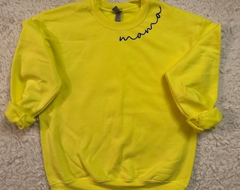 Mama Yellow Crewneck Sweatshirt