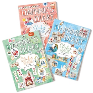 Zestaw naklejek „Pamiętnik Daphne” 3, 4 i 5. Przytulne naklejki w stylu cottagecore z taśmami washi i etykietami do scrapbookingu i prowadzenia dziennika.