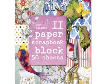 Bloque 2 de papel para manualidades del diario de Daphne • Paquete de papel para álbumes de recortes • Manualidades de papel y diario para hacer tú mismo