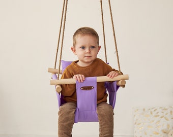 Baby swing indoor, Swing with pillow, Montessori swing, Outdoor toys for toddlers, Baby swing cradle, Personalized swing