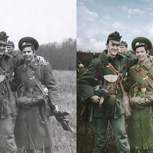 Turning Black and White old photos intő Color