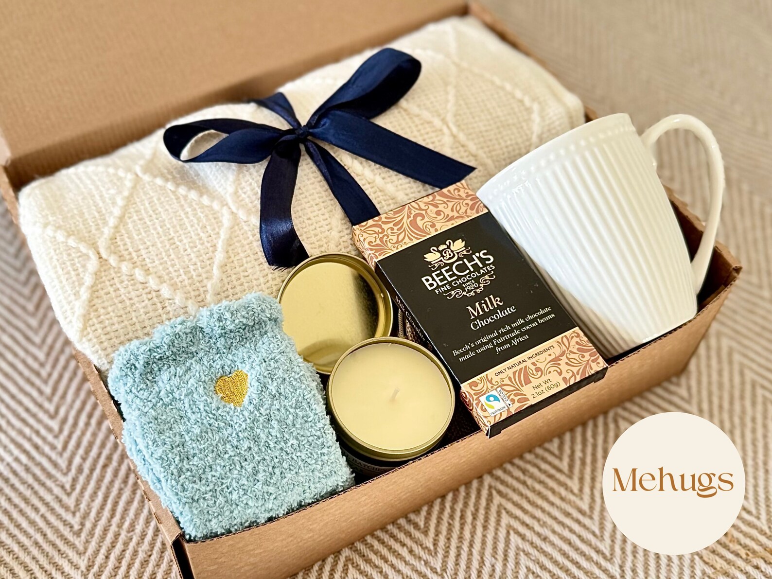Cosy Self Care Package and Comfort Gift Basket for Coworker, Retirement ...