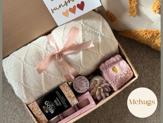 Comforting Care package for Cancer Patients Gift ,  Sending Love and Hugs Care Package , Get well gift basket , Self Care Gifts with Blanket