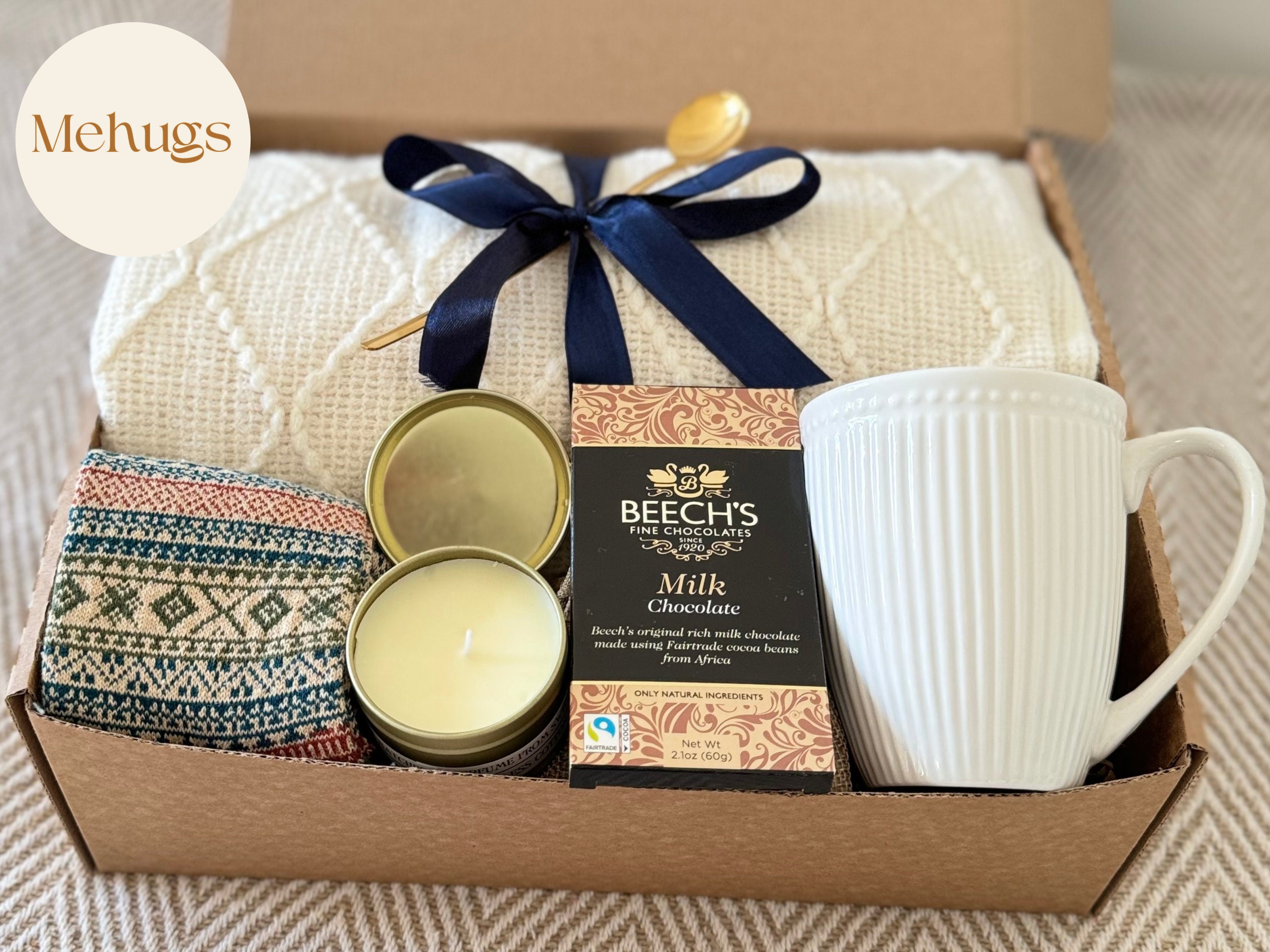 Cosy Self Care Package and Comfort Gift Basket for Coworker, Retirement ...