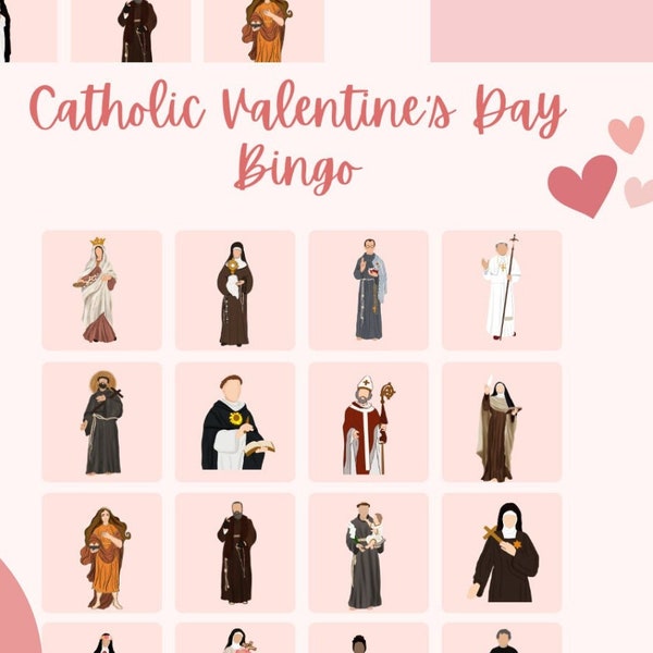 Valentine Bingo Cards Etsy