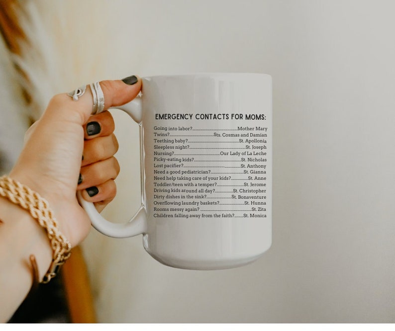 Katholische Tasse Mom Heilige Muttertag Jumbo Kaffeetasse Traditionelle katholische Einzigartige katholische Geschenke Katholische Mütter Patin Geschenk für den Muttertag Bild 1