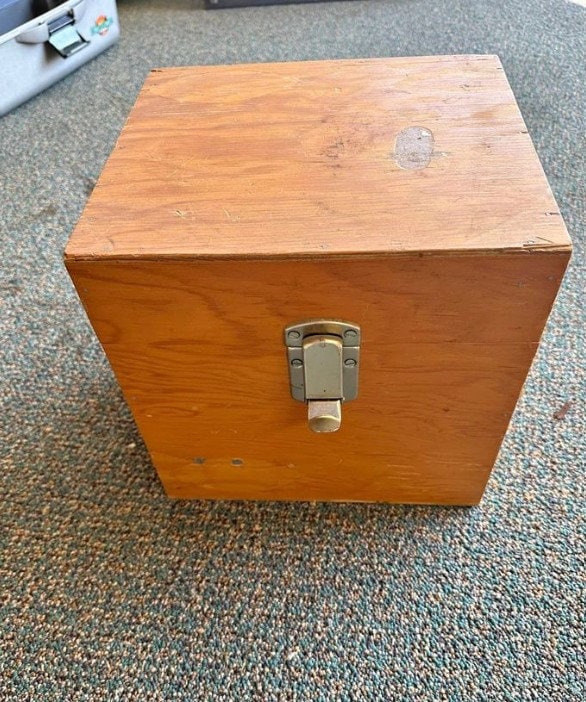 Fishermen/gals ONLY! Antique Wood Tackle Box & A REALLY BIG LURE