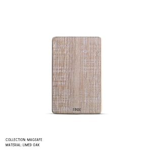 Cartera portatarjetas de perfil delgado de madera de roble encalado