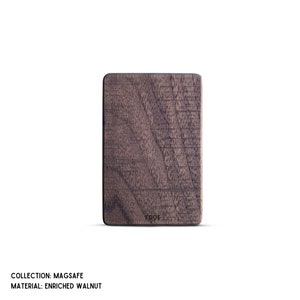 Cartera portatarjetas de diseño delgado de madera de nogal