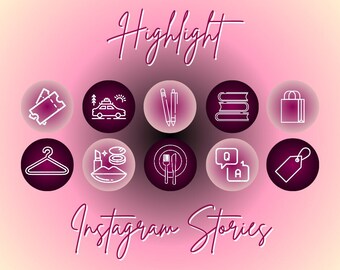 Aura Instagram Highlight Covers / Influencer Instagram / Minimalist instagram / Farbverlauf Instagram Highlights