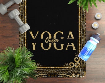 Tapis de yoga pour reine du yoga, tapis de yoga personnalisé, cadeau fitness, cadeau entraînement à domicile, cadeau pour amateur de yoga, cadeau santé et remise en forme, cadeau fête des mères pour maman