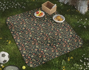 Wildflowers Picnic Blanket, Super Soft, Water-resistant Beach Blanket, Outdoor Blanket, Camping Blanket, Carrying strap included, 61x51”