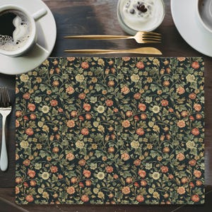 Cottagecore Placemat - Wildflower Design 100% Cotton Dining Table Decor, 18” x 14” - Perfect Housewarming Gift or Gift for Hostess