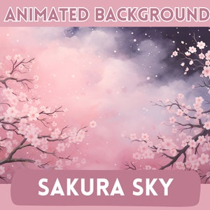 Vtuber Hintergrund, Vtuber Animierter Hintergrund, Twitch Stream Overlay, Stream Hintergrund, Vtuber-Asset, Sakura Stream