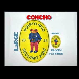 Concho - Large & Small DTmF Woven Patch, Iron on / Sew on - SOLD AS SET