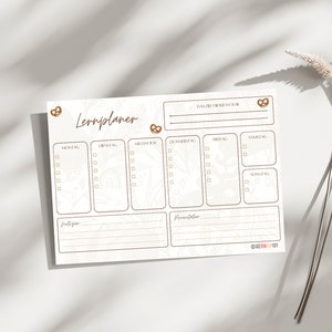 Study Planner in German & English | Printable Weekly Language Learning Planner | Study Guide to Stay Organised PDF