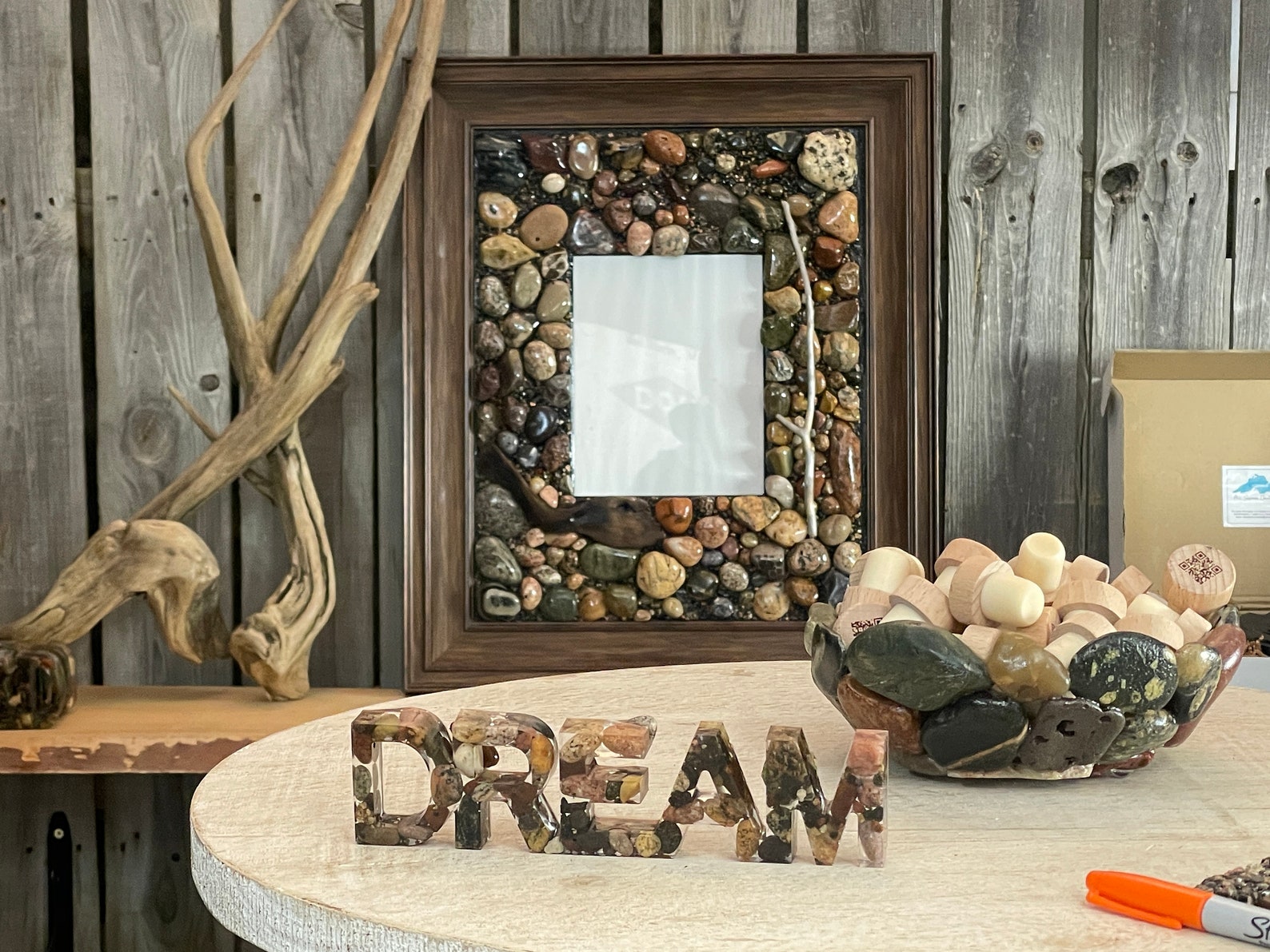 Great Lakes Rock Frame With Petoskey Stones and Other Fossils ...