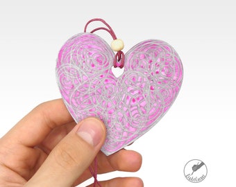 Valentine Heart Gift For Women Heart Ornament Gift For Her Hand Painted Gifts Cute Valentine Day Heart Decor Heart Gift For Her