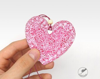 Valentine Heart Gift For Women Heart Ornament Gift For Her Hand Painted Gifts Cute Valentine Day Heart Decor Heart Gift For Her