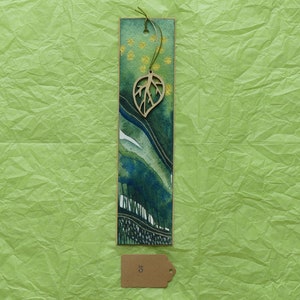 Abstract Green Forest Bookmark 2nd Set, gift for nature lovers, gift for book lovers, gift for reader, gift for teacher image 5