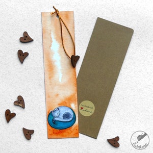 Grey Cat Bookmark Cute Cat Gift For Cat Owner Gift Cat Lover Gift Hand Painted Bookmark Cat Mom Gift Cute Kitty Gift For Book Lover Gift