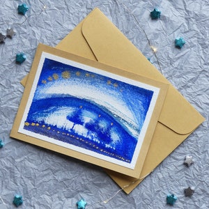Silent Night Christmas Cards 6th Set, Christmas gift, gift for art lovers, festive greeting card image 1