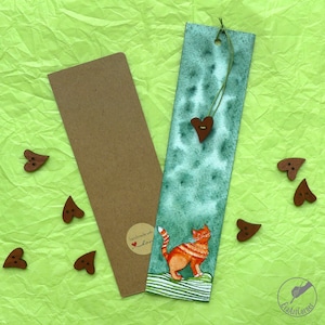 Ginger Cat Bookmark Cute Cat Gift For Cat Owner Gift Cat Lover Gift Hand Painted Bookmark Cat Mom Gift Cute Kitty Gift For Book Lover Gift