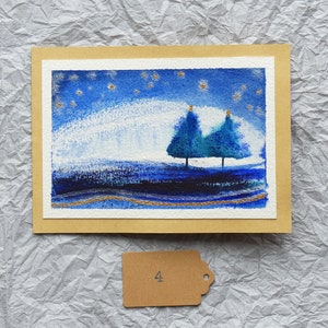 Silent Night Christmas Cards 6th Set, Christmas gift, gift for art lovers, festive greeting card image 6