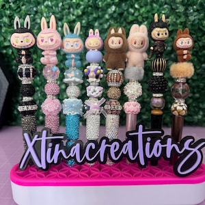 Handmade Beaded Labubu Pen: Kawaii Desk Decor, Collectible Art Toy