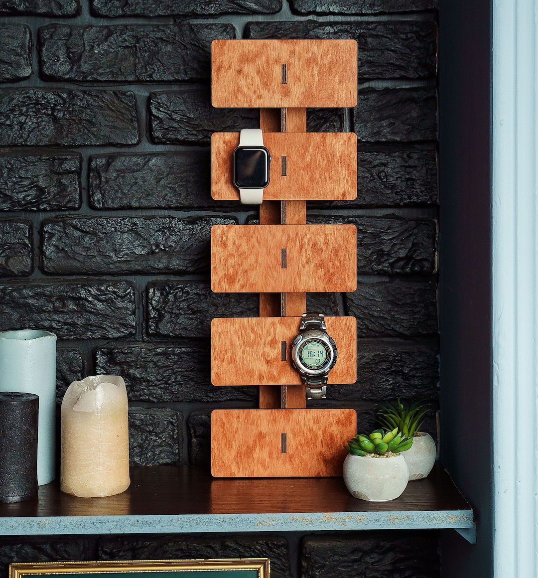 Watch Holder Wood for Wall Watch Display Case Wall Wood Etsy